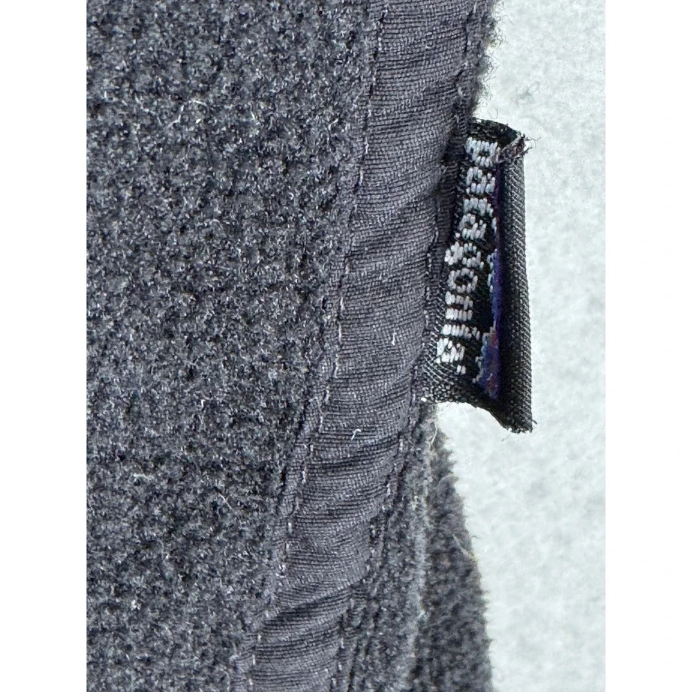 Patagonia Vintage Synchilla Full Zip Fleece Jacket Men's Large Black Made in USA